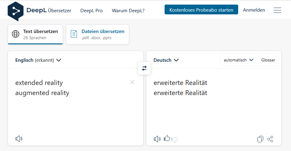 Was heißt Extended Reality auf Deutsch?