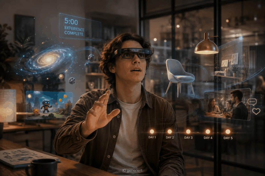 Kunder interagiert mit AR